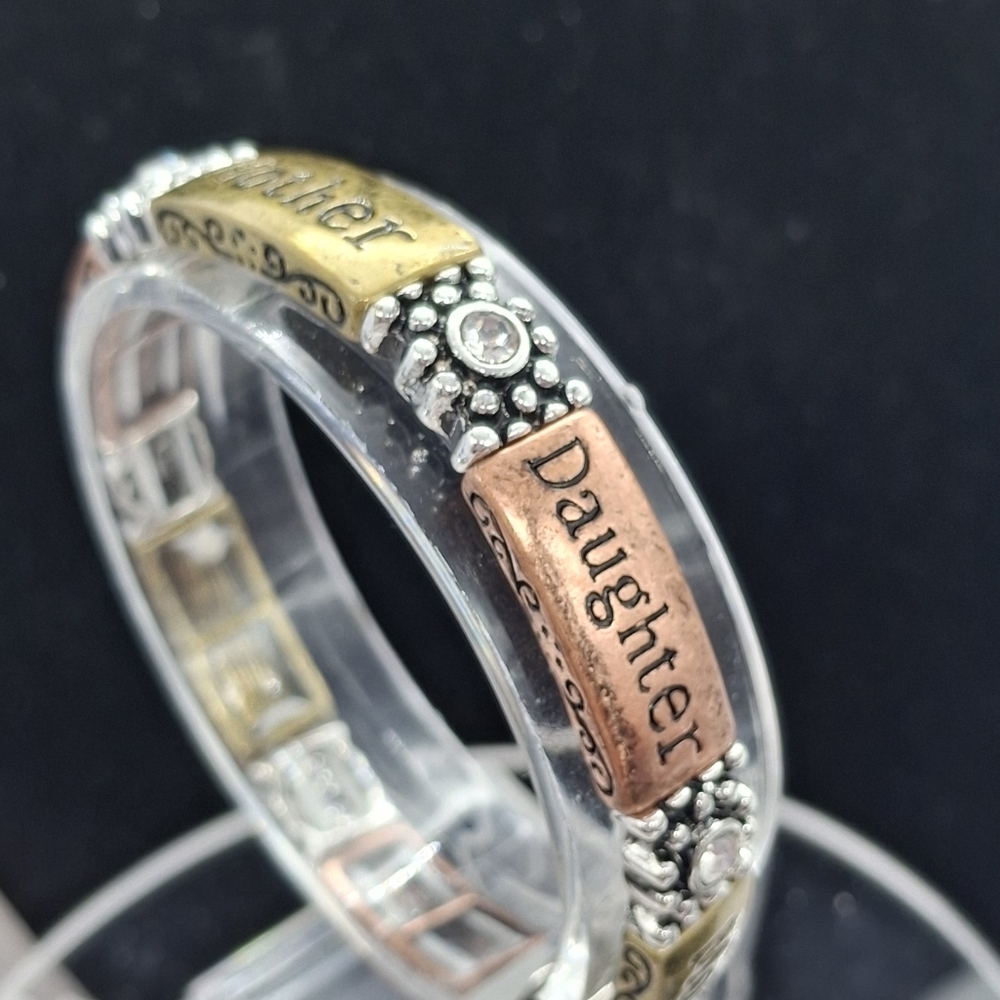 Mother Daughter Two Toned Stretchy Bracelet